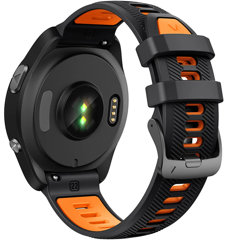 가민 포어 러너용 고무 시계 스트랩 밴드, 965/955 스마트워치 교체 팔찌 구멍 시계 밴드 액세서리, 22mm