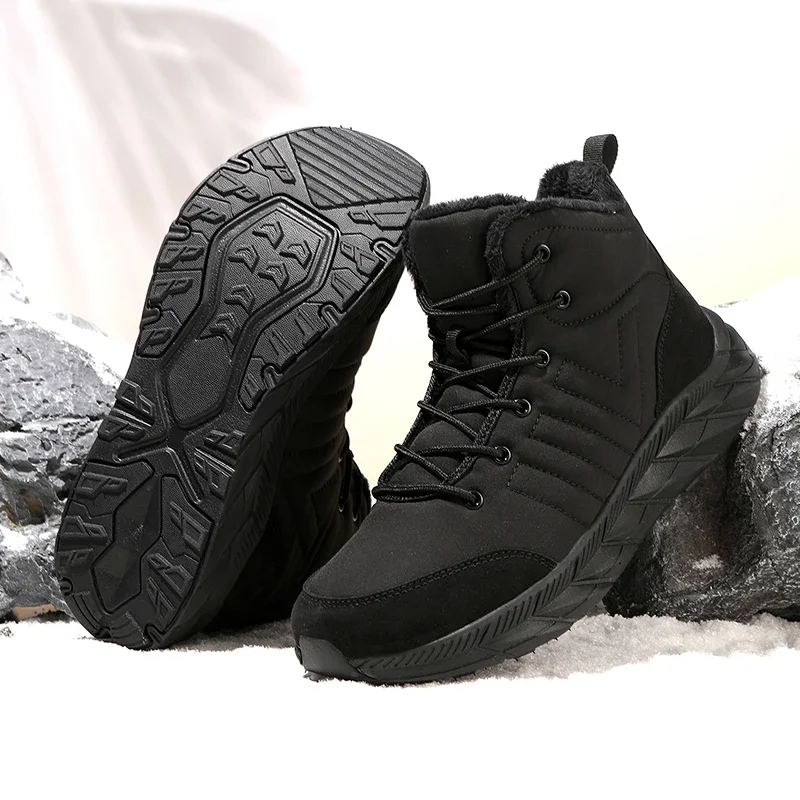 Winter Keep Warm Snow Boots Men Women Waterproof Hiking Shoes Outodor  Cotton-padded Shoes Light Comfy Trekking Shoes Size 36-47