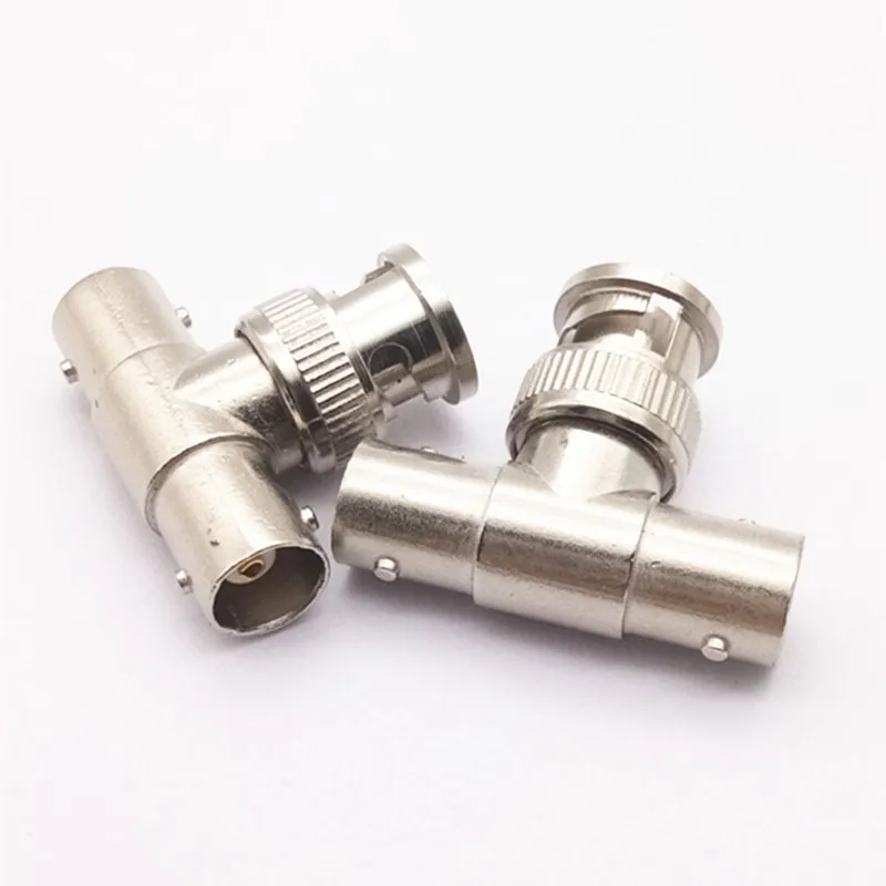 BNC T Adapter Splitter Connector Coupler 1 Male to 2 Female CCTV Jack Plug