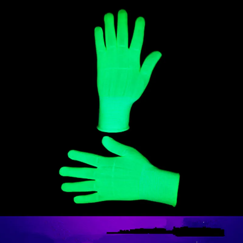 Free shipping 20pcs/lot Glow Party Supplier Fluorescent gloves glowing in the dark