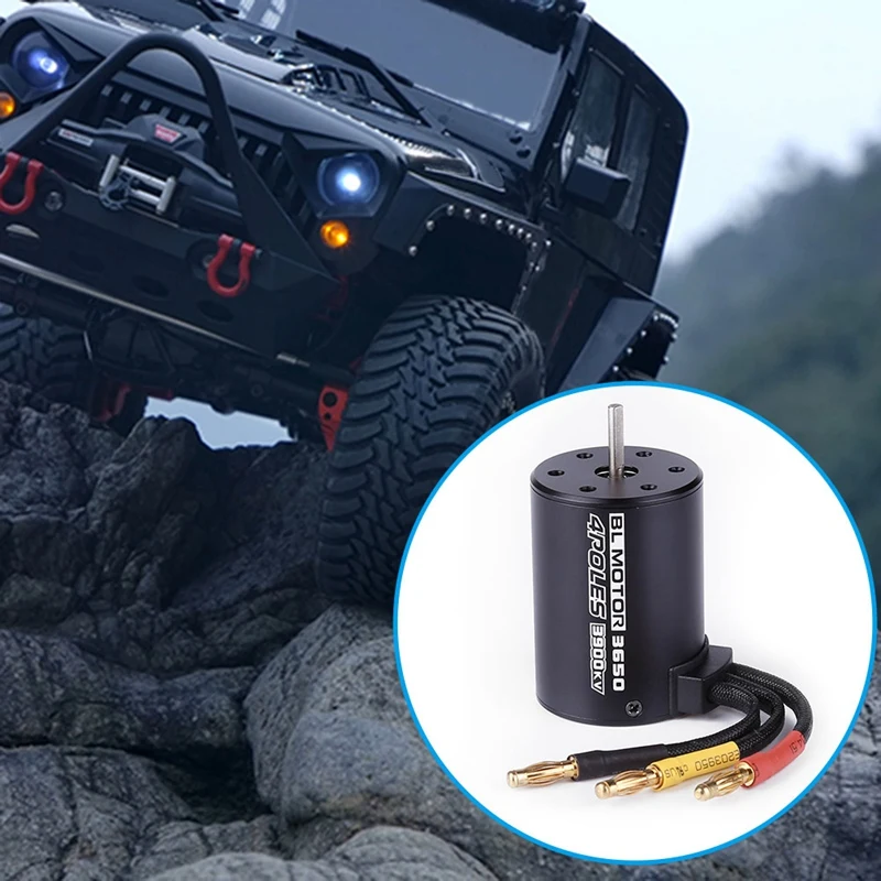 

Водонепроницаемый 3650 3900Kv Rc бесщеточный двигатель 60A Esc программатор для 1/10 Rc Car Truck Motor Kit