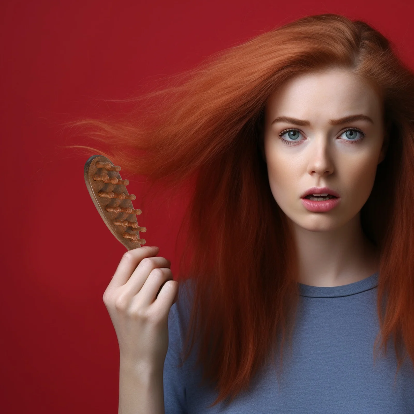 

Sandalwood Scalp Massager Wide Tooth Detangling Hair Comb For Women Portable Wooden Massage Tool Home Use Hair Massage Comb