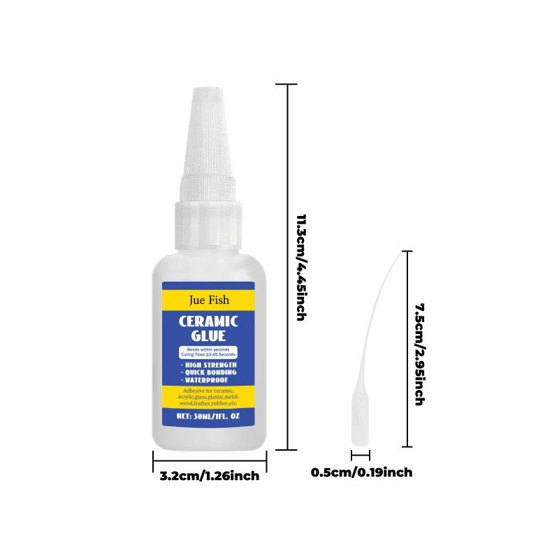 30ml Multifunctional Ceramic Glues Ceramic Adhesive Super Glues Easy to Apply Fast Drying Adhesive for Bonding Dishes