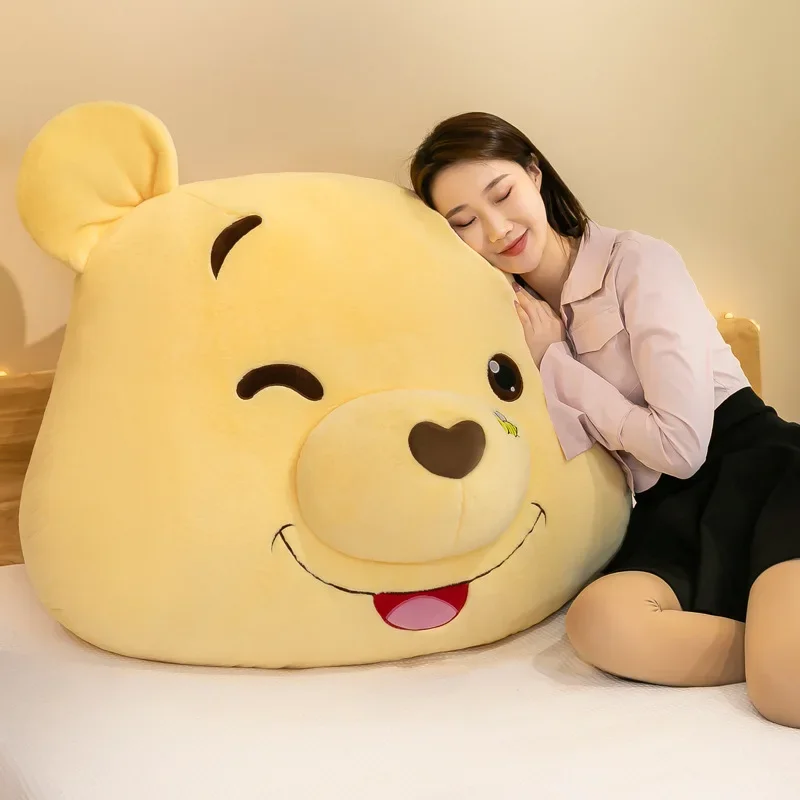 60-100cm Disney Winnie The Pooh Plush Pillow Anime Cartoon Bear Doll Plushie Chair Cushion Pillow Toys for Kids Birthday Gift