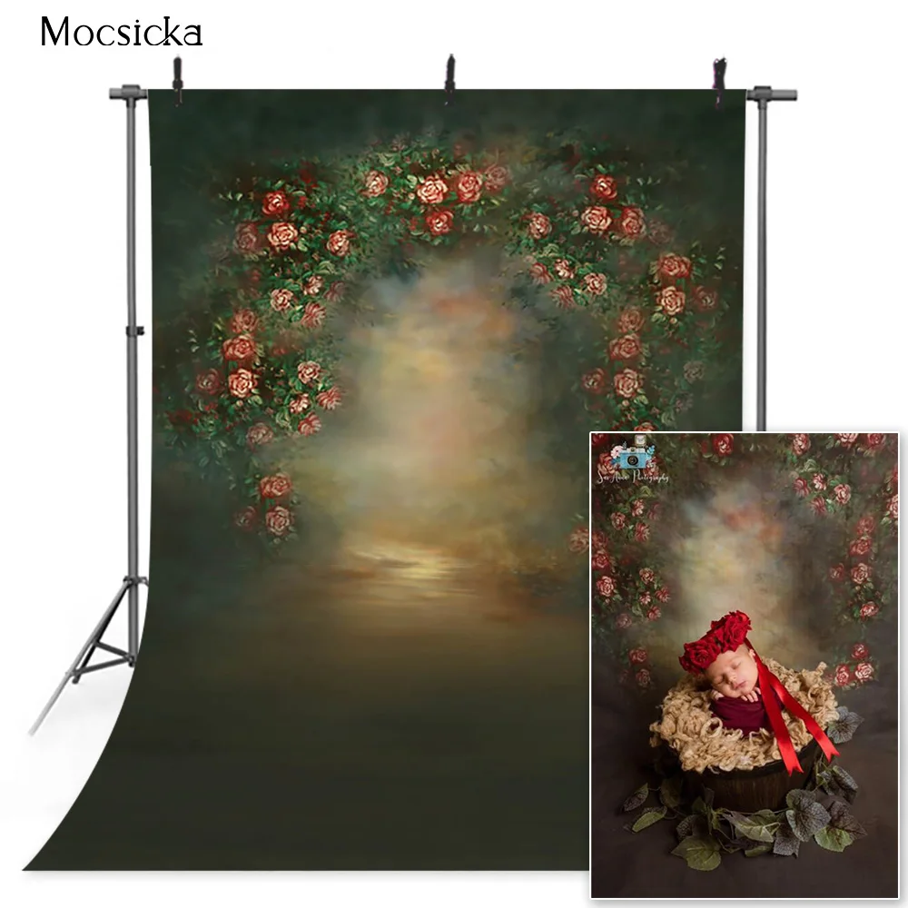 Mocsicka Abstract Texture Photography Background Child Portrait Photo Wallpaper Spring Floral Decoration Studio Photo Backdrop