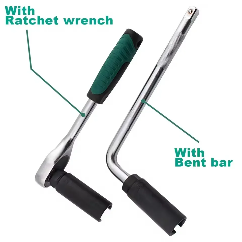 1/2Pcs Universal 22mm Socket Wrench Oxygen-containing European Standard Oxygen Vacuum Lambda Sensor Removal Socket Kit Car Tools