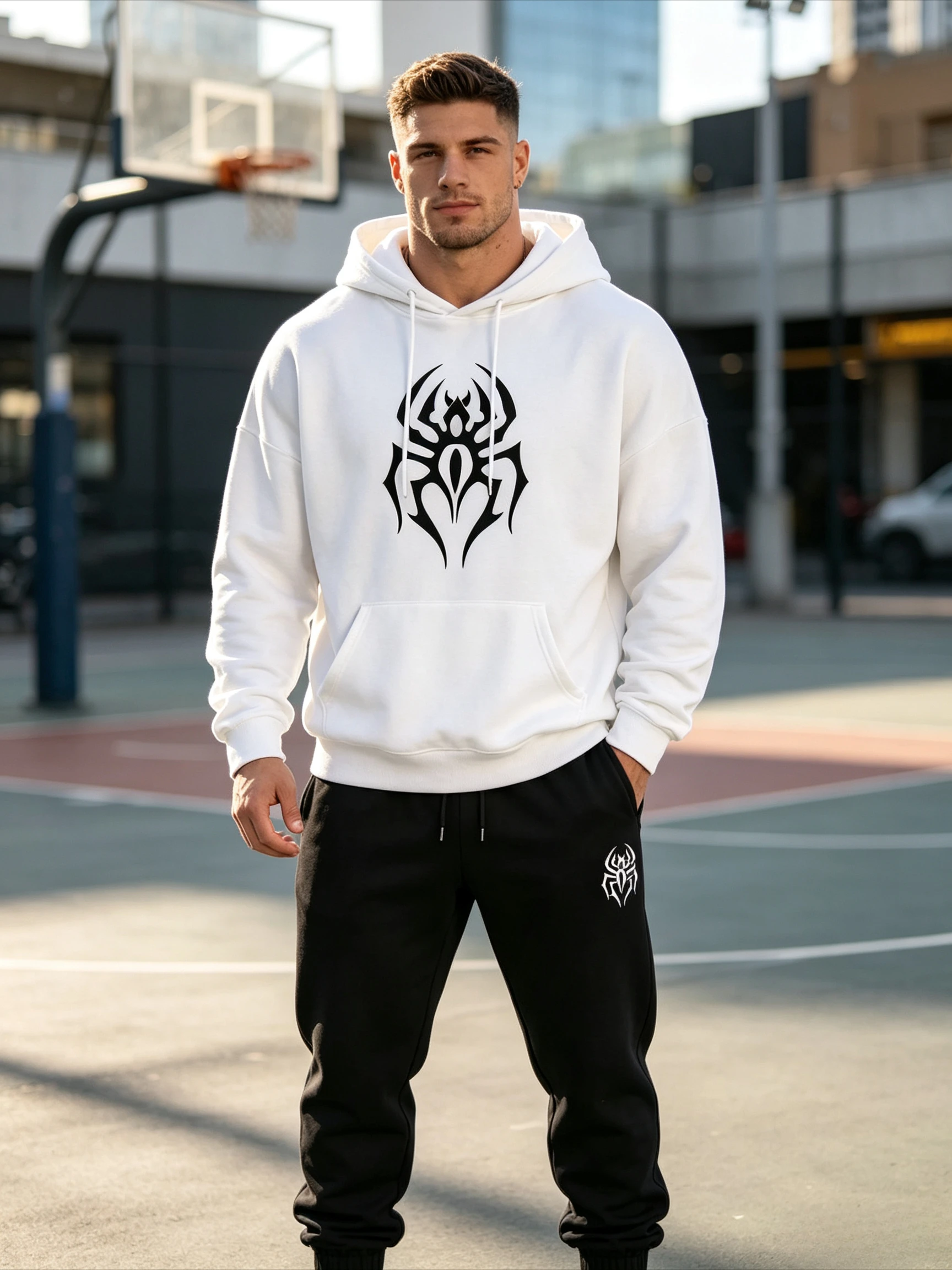 2026 Hot Sale Men's Tracksuit Sweatshirt and Jogger Pants Urban Casual Fashion Hoodie Outfit Autumn Daily Training Sports Set