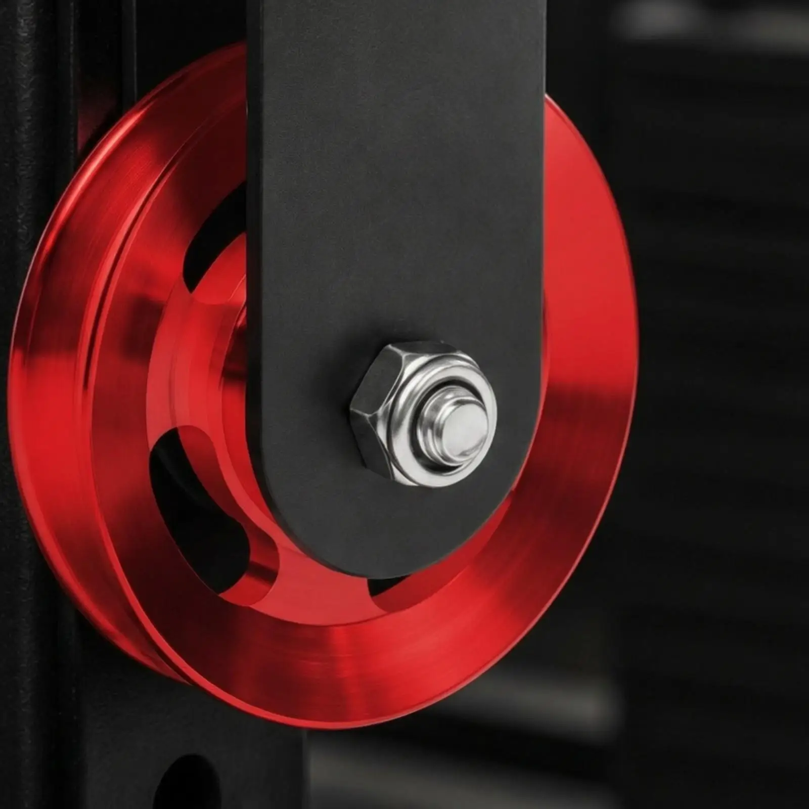 DIY Gym Pulley Wheel Aluminum Alloy for Cable Machine Attachment Strength Training Pulley with Mounting Eye for Back Workout and