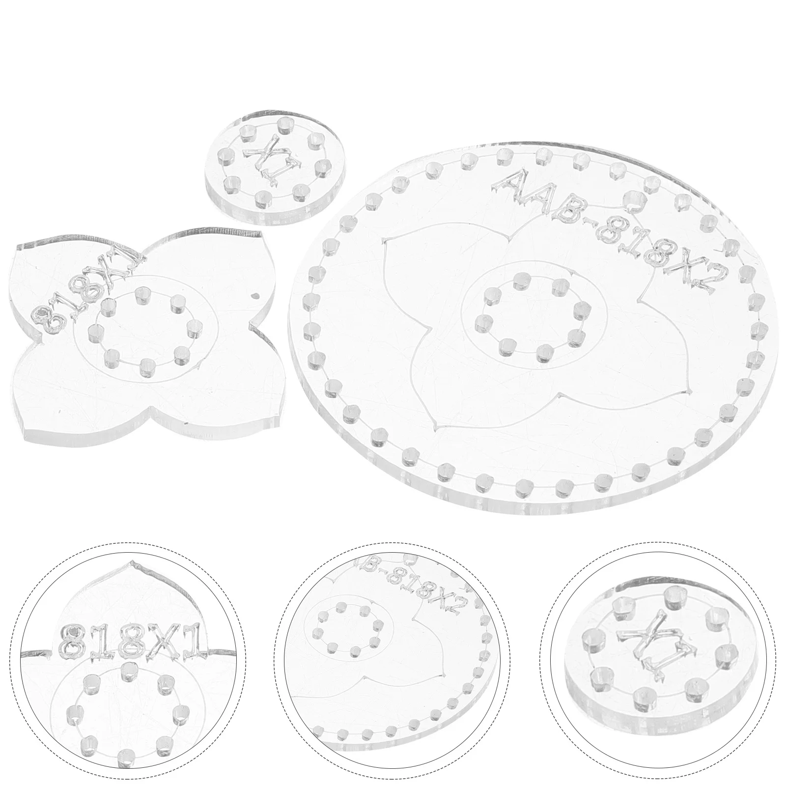 

3Pcs Keychain Templates Acrylic DIY Stencils for Crafting Reusable Mold Precision Design for Beginners and Professionals