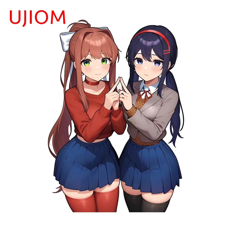 UJIOM Miside Mita مع الأصدقاء أنيمي الجدار ملصق فني بارد شخصية الشارات انسداد خدش منفعل غرفة الديكور