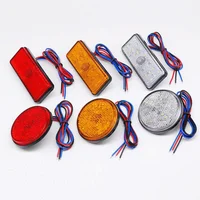 Luces LED de posición lateral de 12V, luz trasera de placa de matrícula de advertencia para motocicleta, vehículo eléctrico, camión, camioneta RV, 1 Uds.