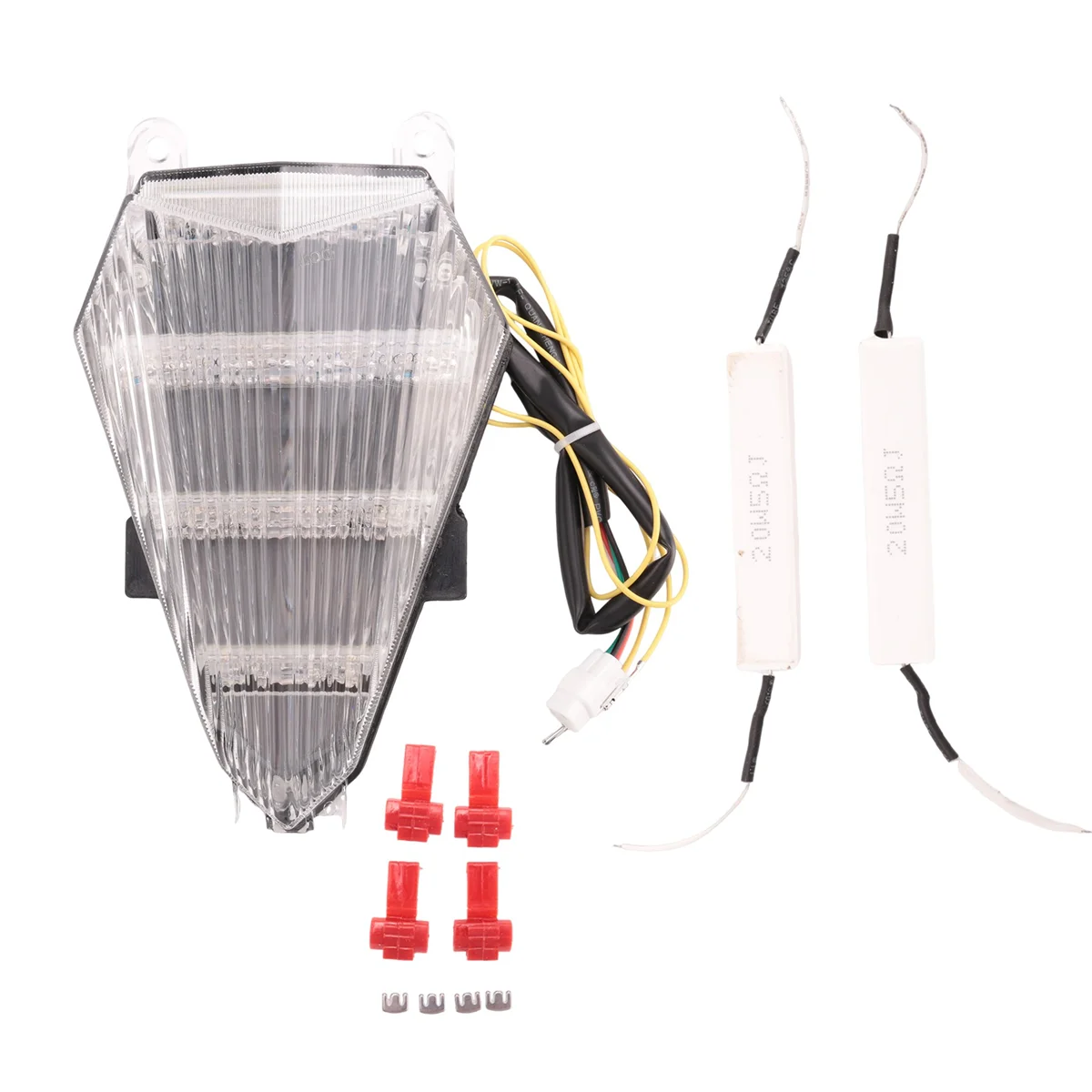 White Stop Sign Light Tail Light LED Light Motorcycle Rear Light Integrated Turn Signal for Yamaha YZF R6