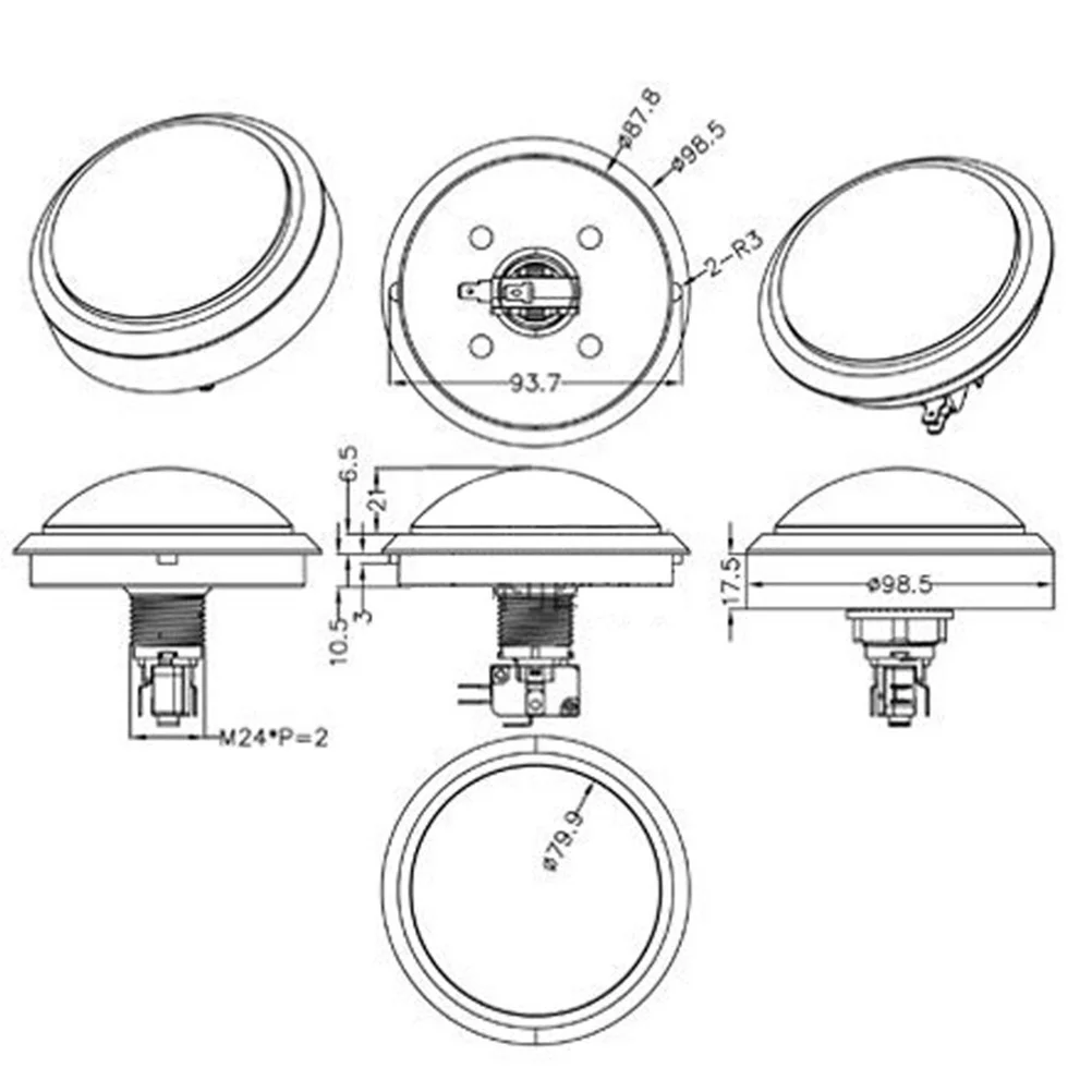 

2Pcs Answer Buzzer Electronic Responder Red Yellow Two Foot Switch LED Light Game Controller Party Tools Supplies Electronic