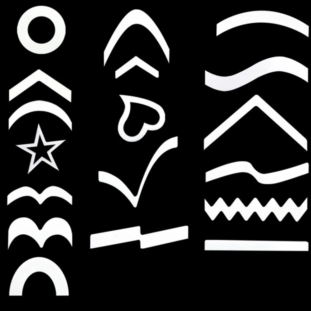 

3Sets Nail Art Stencils Stickers French Style Easy Use Nail Craft Decals Lightweight Portable Perfect Gifts for Ladies