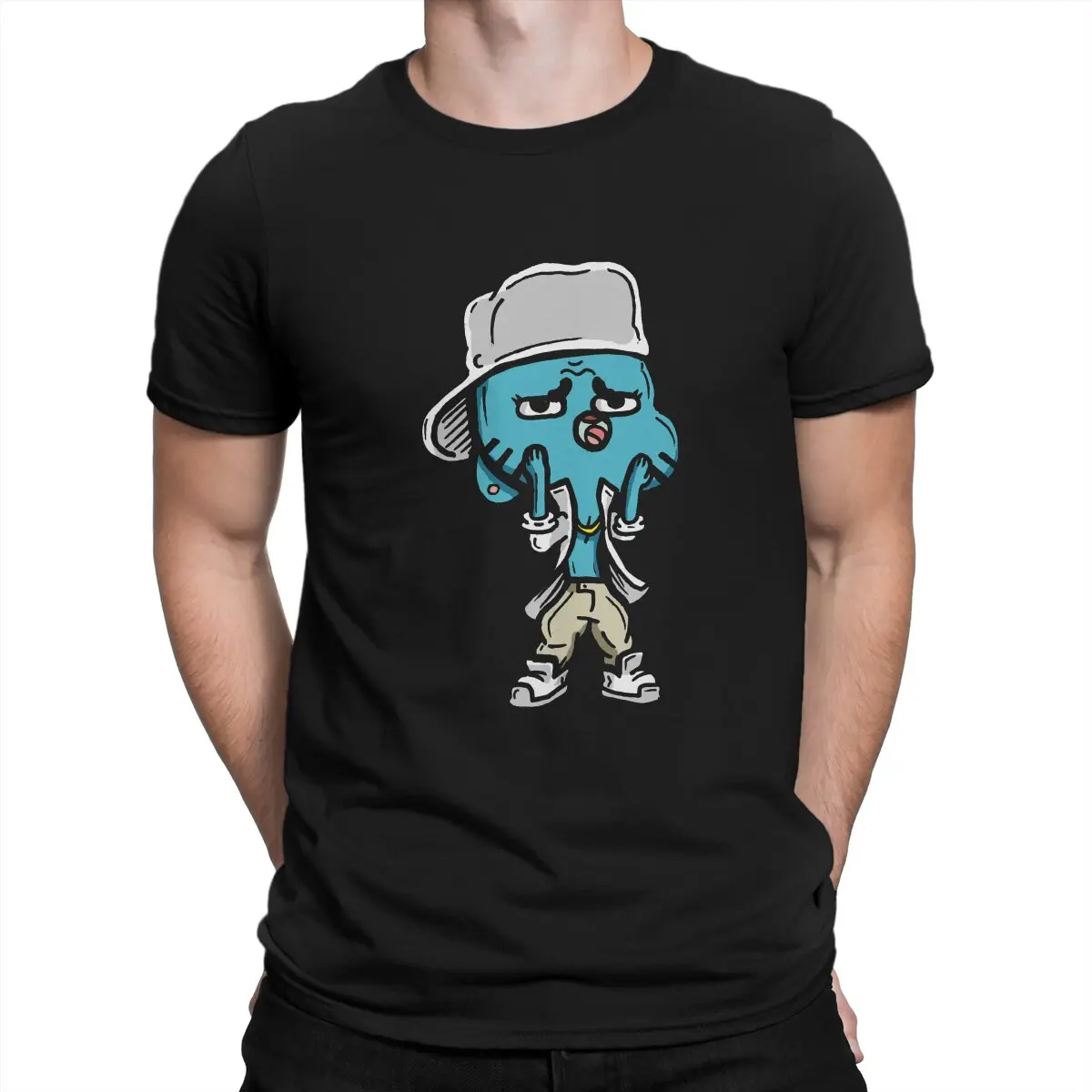 T-The Amazing World of Gumball Man TShirt Cute Individuality T Shirt Harajuku Streetwear Hipster