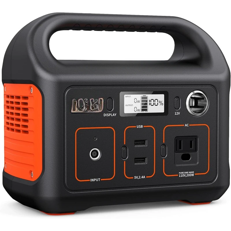 Portable Power Station Explorer 240, 240Wh Backup Lithium Battery, 110V/200W Pure Sine Wave AC Outlet, Solar Generator