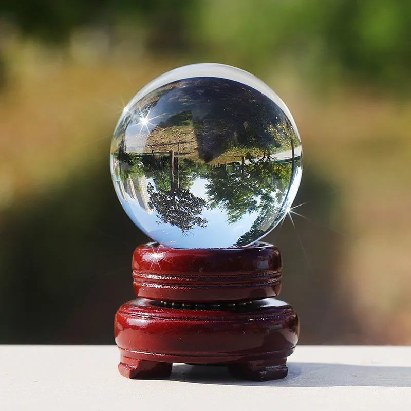 10cm Creative Laser Engraved Crystal Ball Football Globe Basketball Micro