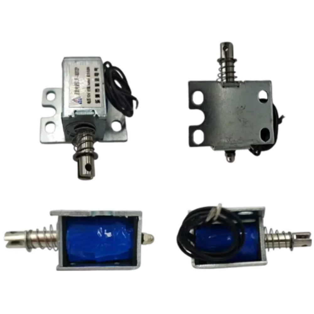 JF-0837ZP Pull-Push Open Frame Solenoid Electromagnet with Mount Bracket for Industrial Automation