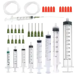 1 Set Needle Blunt Needle1meter Long Silicone Soft Tube with 2ml/3ml/5ml/10ml/20ml/30ml/50ml/100ml plastic syringe feeding enema