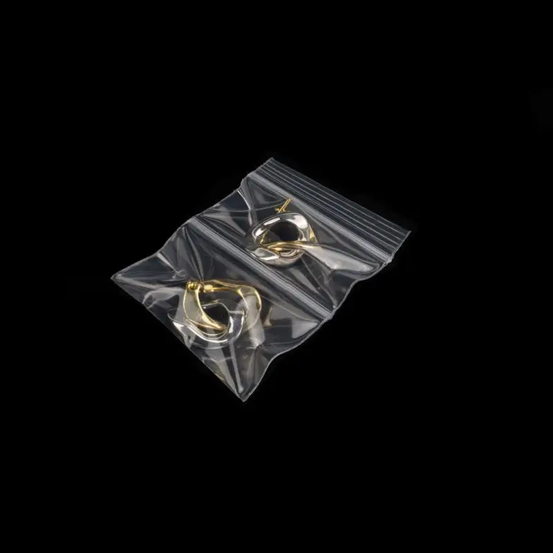 Z. 200Pcs Transparent Double Pocket Ziplock Bags Home Travel For Pearls Jewels Ring Packaging Decoration Accessory Storage