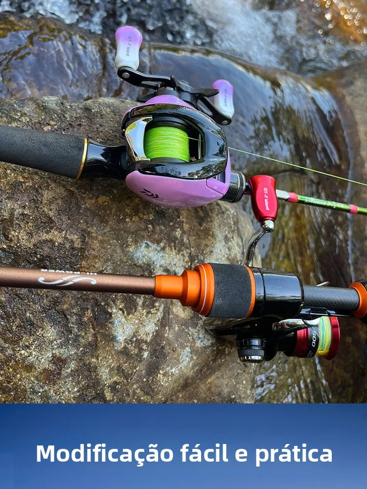Acessório de Modificação Leve e Sólido para Carretilha de Pesca com Bola de Agarre, Ideal para Equipamentos de Pesca, Acampam...