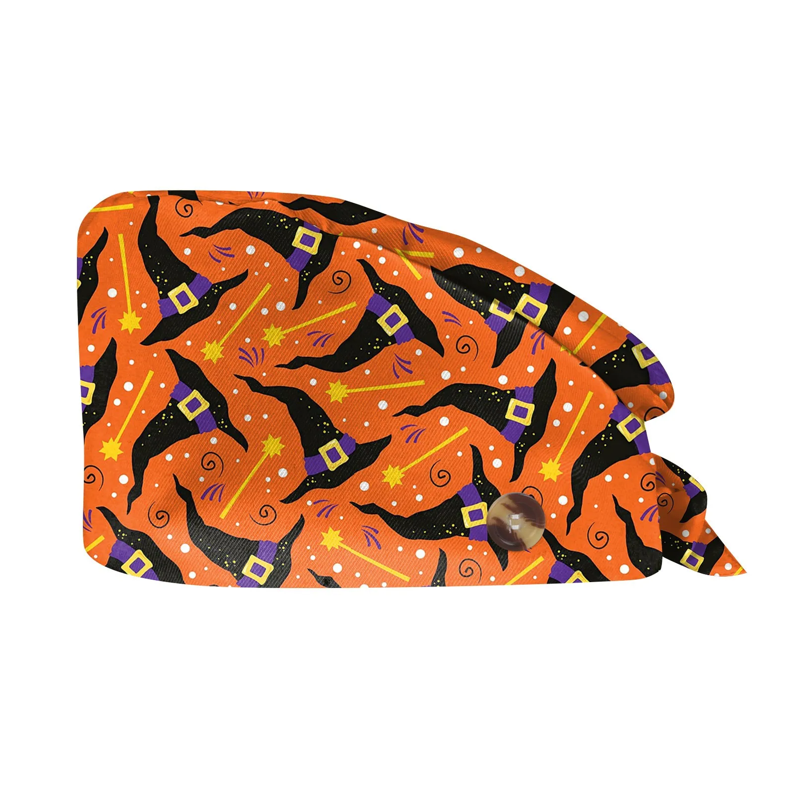 Halloween esqueleto impressão ajustável esfrega boné cirúrgico mulher e homem veterinário pet shop esfrega chapéu dentista trabalho boné