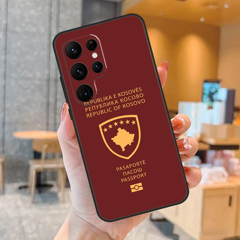 Kosovo National Flag Phone Case For Samsung Galaxy S25 S24 S23 S22 S20 S21 Ultra S9 S10 Plus S25 FE Back Cover