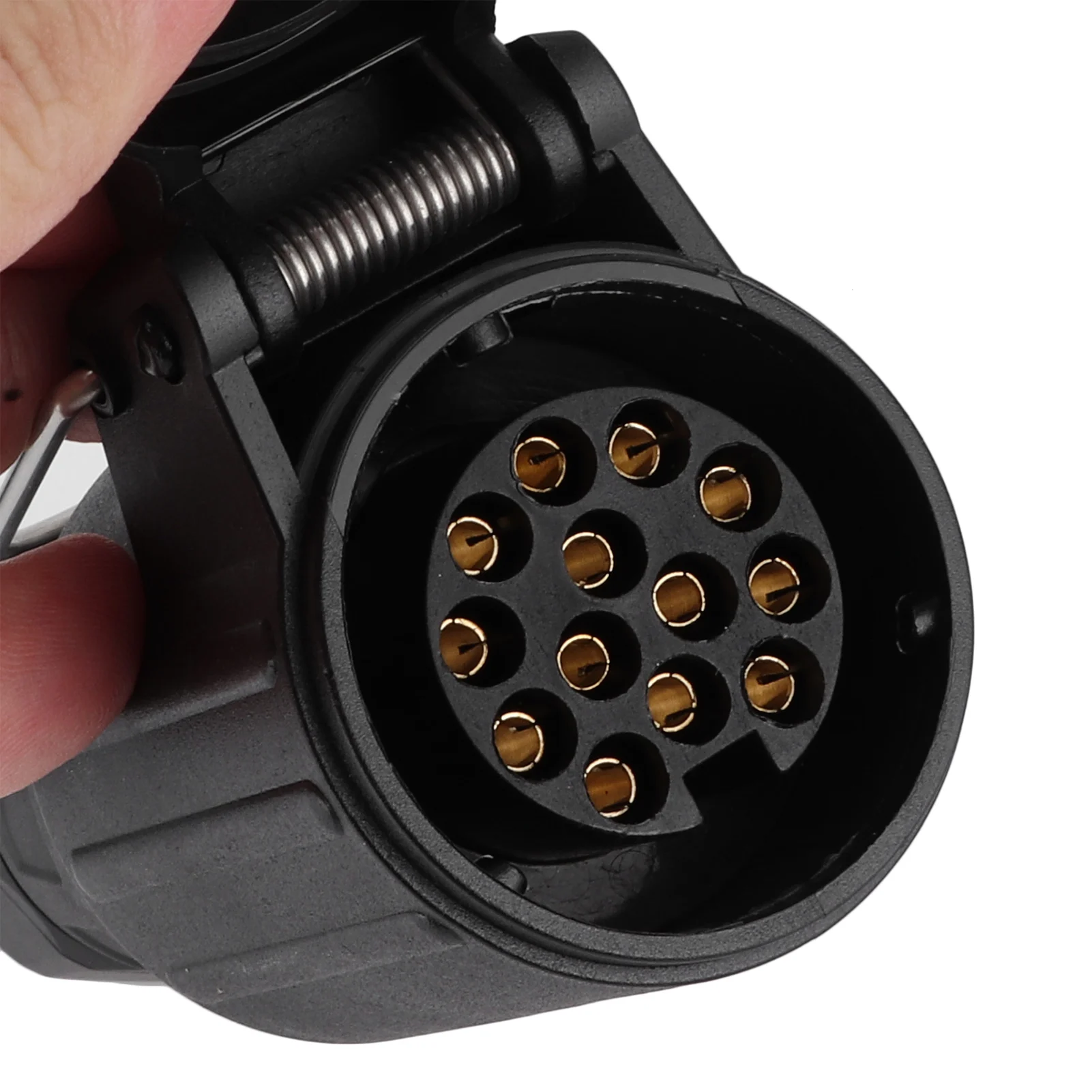 Conector de remolque portátil, convertidor de cableado de circuito de luz de remolque, enchufe plano de 4 pines de EE. UU. A UE de 13 pines