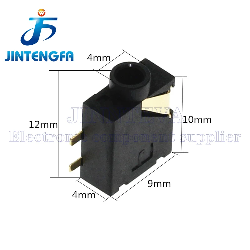 10PCS PJ-205 Power Outlet 2.5 Earphone Socket 5 Foot Patch 2 FIxed Foot 2.5MM Socket Mother Seat SMD