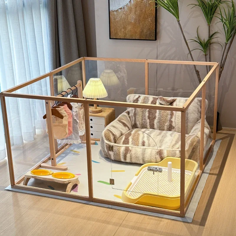 

Dog Fence Indoor Free Combination Dog Fence Household Cat Cage Isolation Transparent Dog Bed Protective Fence