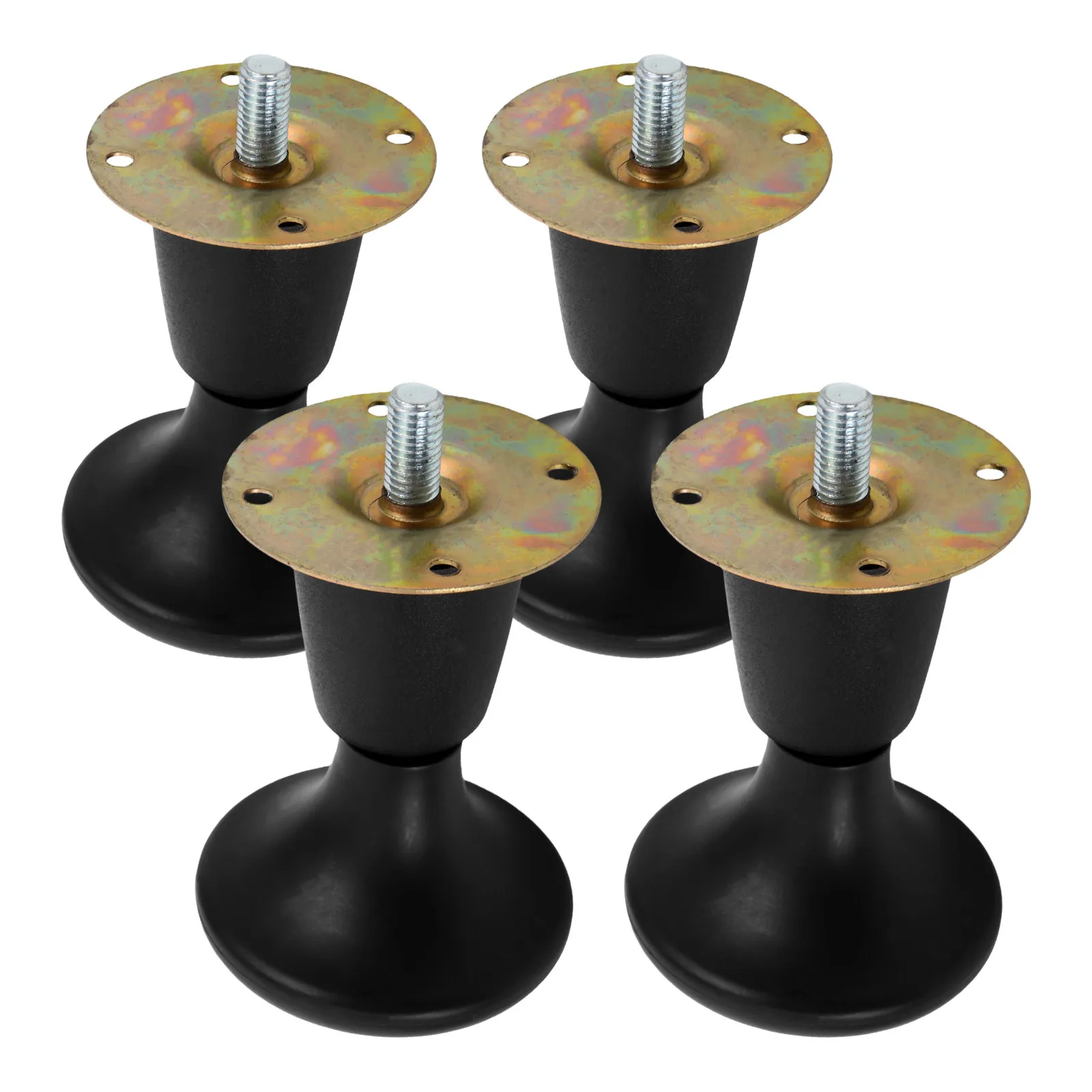 

4pcs Heavy Duty Furniture Legs Replacement Bed Frame Feet Plastic Round Screw In Sofa Support Bracket Bed Feet Repair