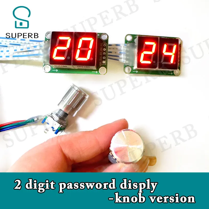 

2024 New escape room prop 2 digit password display knob version knob prop number display digit screen prop escape room game prop