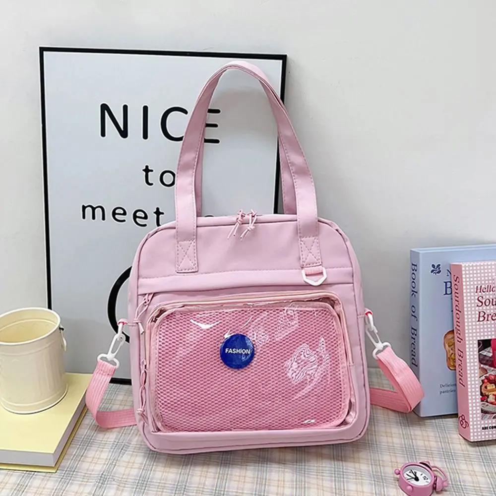 دمية عرض حقيبة كتف يابانية شفافة لون نقي JK لطيف حقيبة كروسبودي حقيبة يد محمولة طالب حقيبة مدرسية فتاة/صبي #2