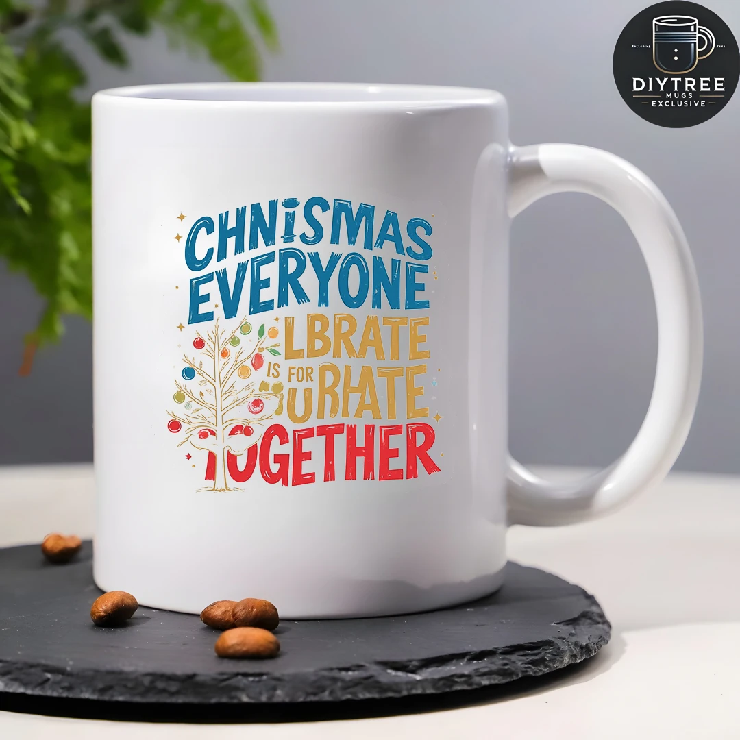 كوب سعة 11 أونصة + تصميم شجرة عيد الميلاد الكرتونية + كوب للأطفال + كوب إبداعي للمكتب العائلي + مجموعة هدايا العيد هدية عيد الميلاد #4