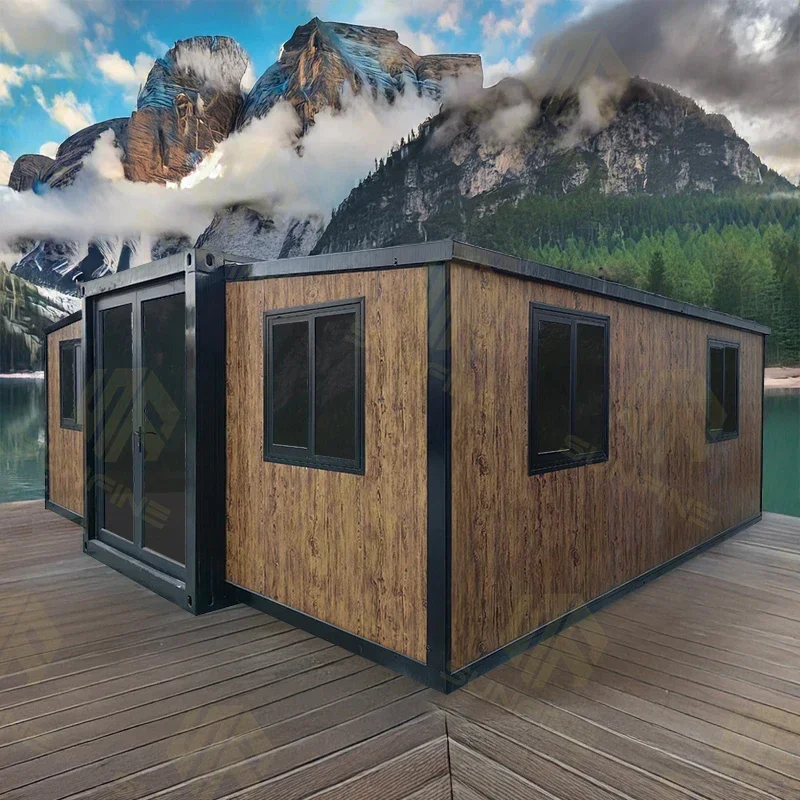 Petite maison préfabriquée de 20 pieds avec salle de bain et cuisine, maison préfabriquée extensible