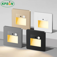 LED Motion Sensing Step Lamp Recessed Infrared Human Induction Wall Lamp Ladder Staircase Corridor Bedroom Night Lighting
