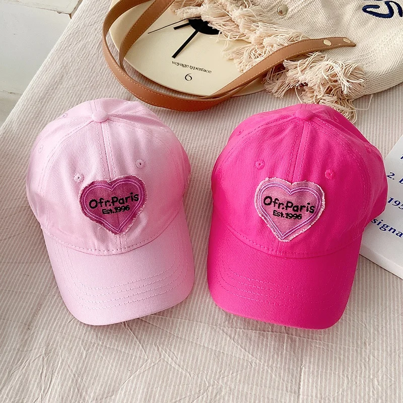 Baby Kids Girl Boy Baseball Caps Summer Autumn Fashion Letter Embroidery Hats Adjustable Casual Caps Outdoor Visor Hats