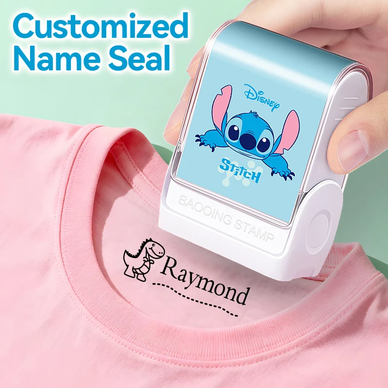 

Personalized Disney Stitch Name Stamp For School Supplies, Books,Washable Ink Stamp for Back to School Season & Christmas Gift