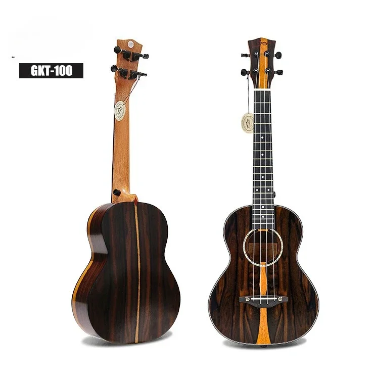 2025 Unique Ziricote Ukulele Professional Black Wood Bocote Concert Ukulele Glossy