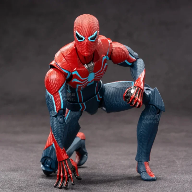 Oficial marvel vingadores homem-aranha velocidade terno figura de ação brinquedo caso de exibição modelo poseable estatueta colecionável presente de aniversário