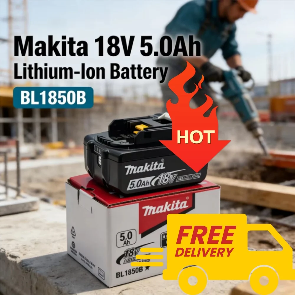 

Оригинальный литий-ионный аккумулятор Makita 18В 5Ач BL1840 BL1830B BL1850B BL1850 BL1860 BL1815, совместимый заменитель для XDT11X2 XD