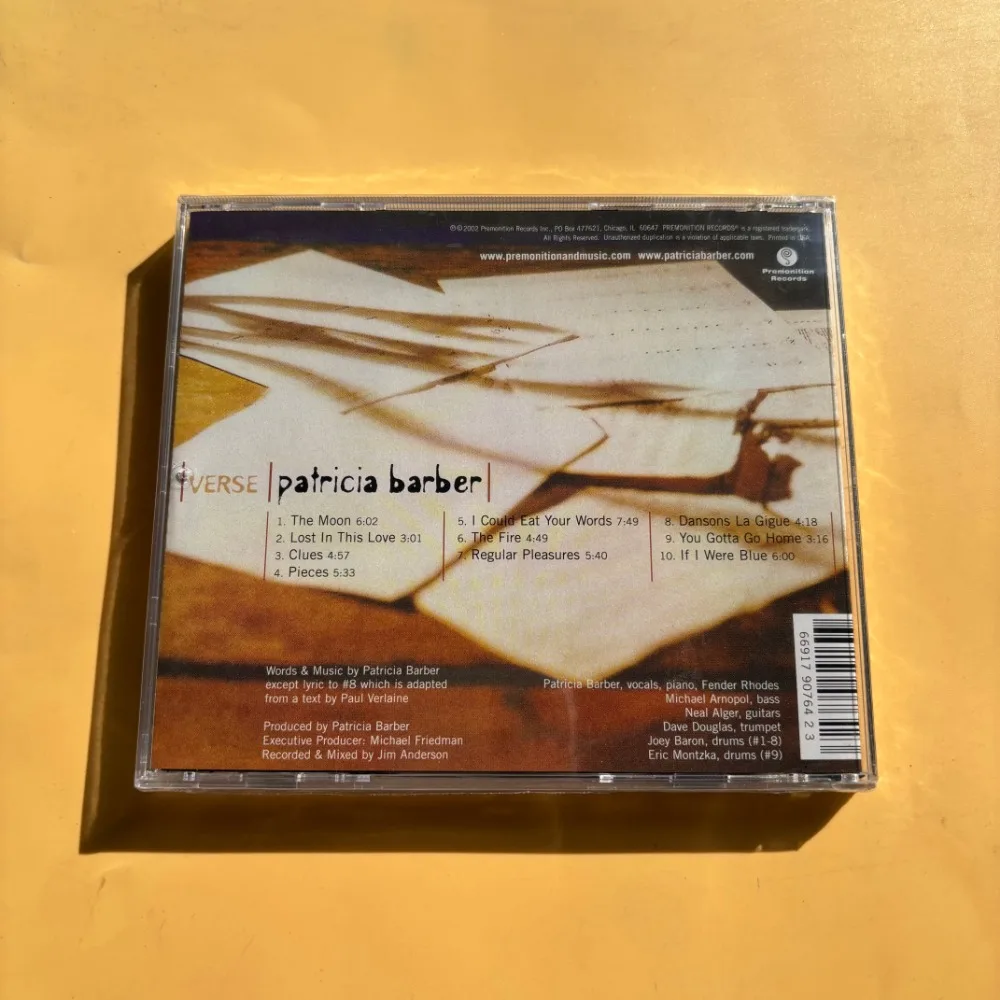 Patricia Barber Verse Jazz CD Magnetic Vocals Audiophile Test Disc Warm Vocal Jazz Collection