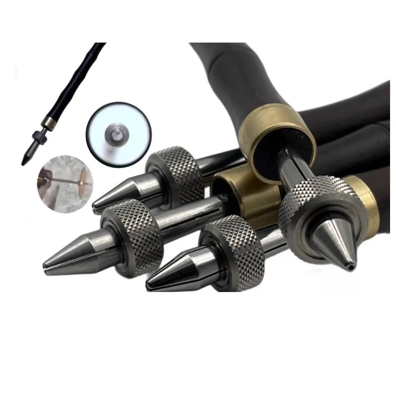 Watch repair tool, handle, holed/non-holed handle, clip drill twist, manual drill punching handle fixture