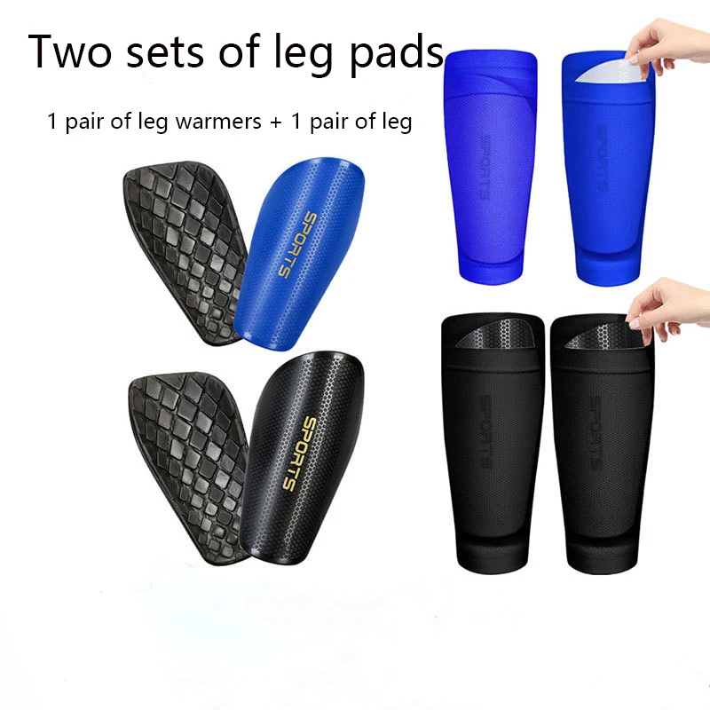 Children Adult Football Leg Warmers Two-piece Set Of Double-layer Fixed Plate Set Breathable Insert Plate Calf Protectors