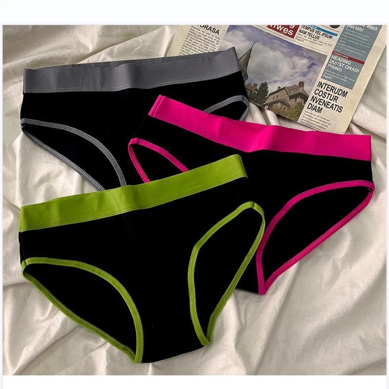5Pcs/Set Sport Cotton Panties Women Middle Waist Briefs Girls Solid Color Under… - Image 4