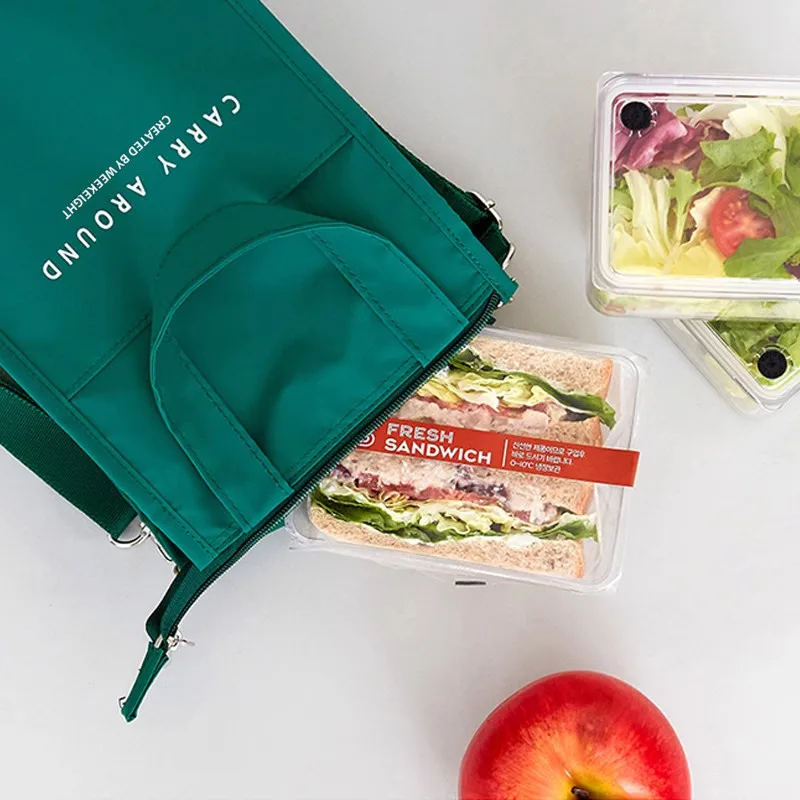 New Handbag Style Lunch Box Bag for Office Workers And Students Insulated Cold Proof Waterproof Crossbody Lunch Bag
