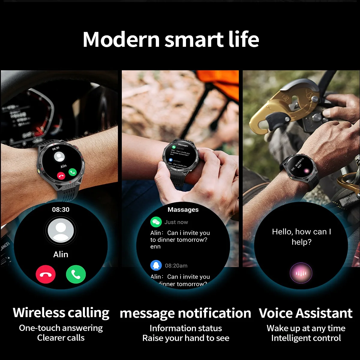 Reloj inteligente multifunción para hombre y mujer, pulsera con control del ritmo cardíaco, Bluetooth, llamadas, Fitness, Android e Ios, 2024