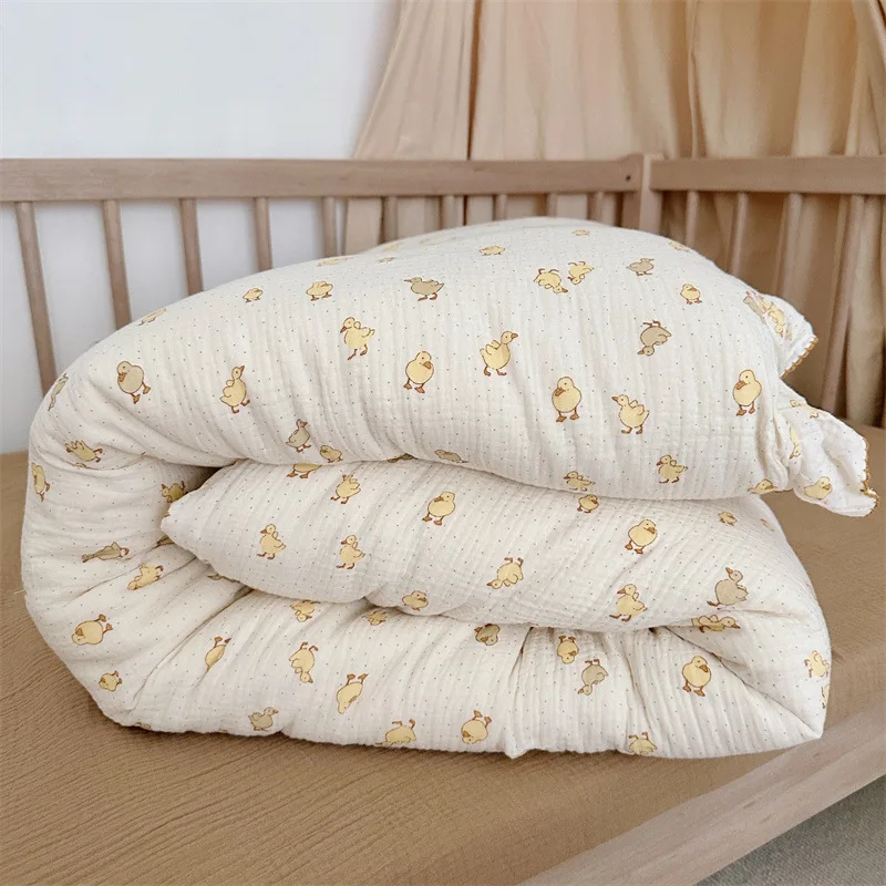 Cotton Muslin Toddler Duvet Cover set Floral Duvet Cover and  Pillowcase Set for Childrens