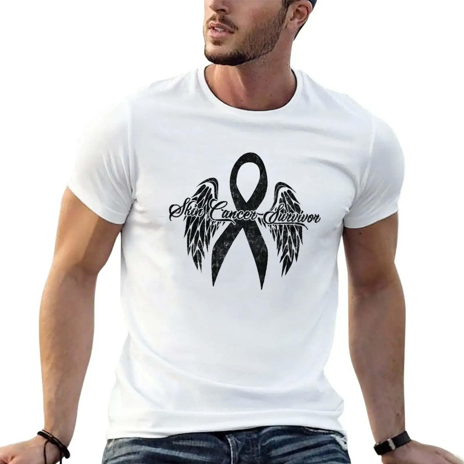 New Skin Cancer Warrior - Melanoma Awareness T-Shirt T-shirt for a boy Short t-shirt slim fit t shirts for men