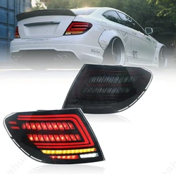Pair LED Taillights For 2007 - 2014 Mercedes W204 C180 C200 C63 C250 C280 C300 Sedan Tail light Turn Signal Brake Reverse Lamp